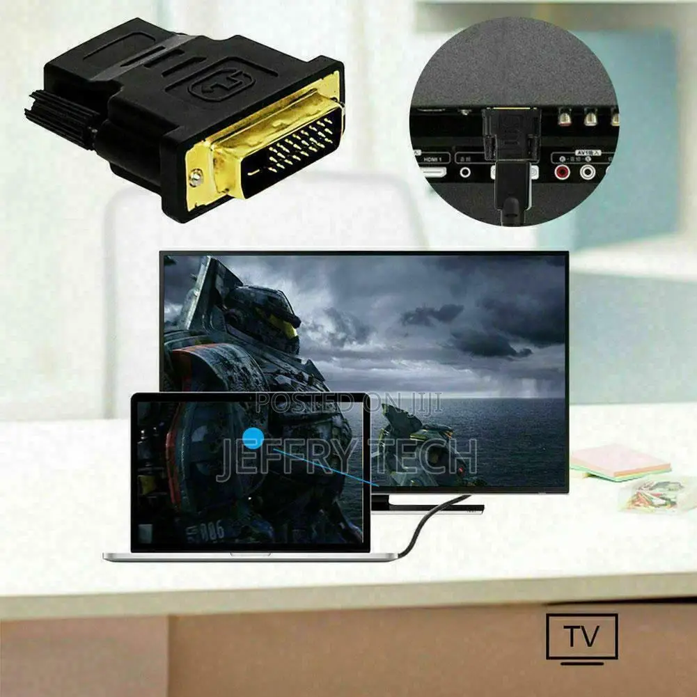 DVI-D Male (24+1 Pins) to HDMI Female (19-Pin) HD HDTV Monit