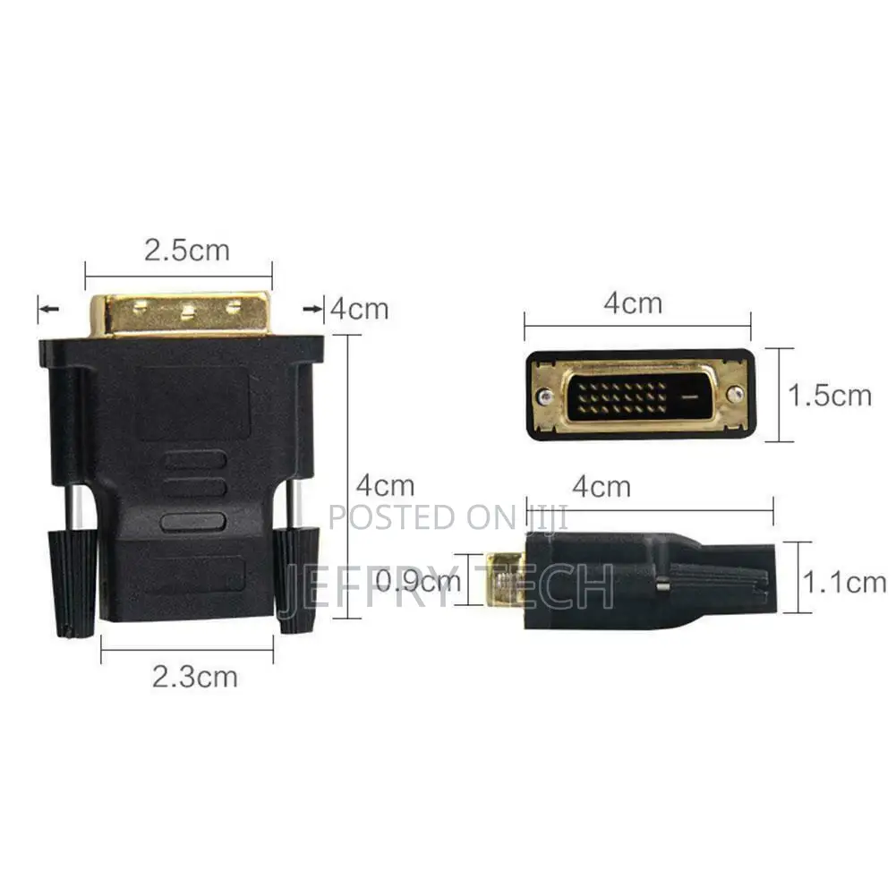 DVI-D Male (24+1 Pins) to HDMI Female (19-Pin) HD HDTV Monit