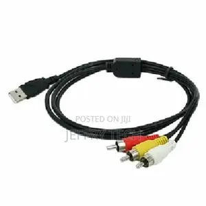 3 RCA Male to Male USB Audio Video AV Camcorder Adapter Cabl