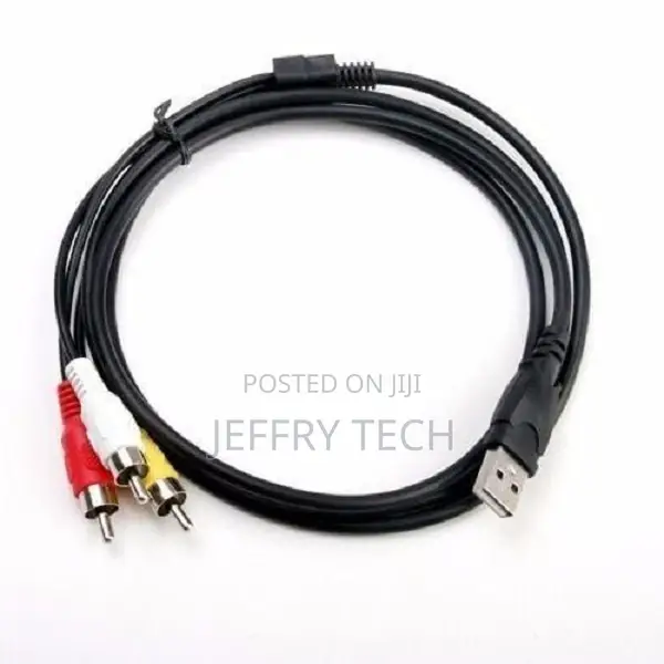 3 RCA Male to Male USB Audio Video AV Camcorder Adapter Cabl