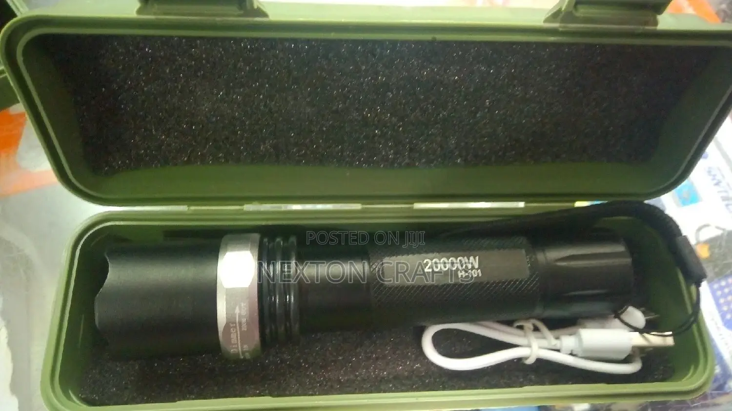 Aluminum Alloy USB Rechargeable Led Flashlight Torch