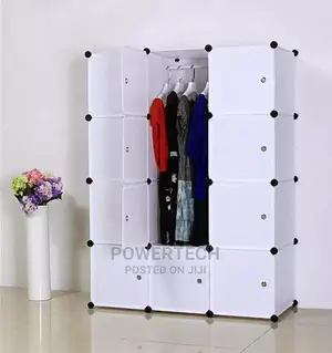 White Plastic Wardrobe-3 Column