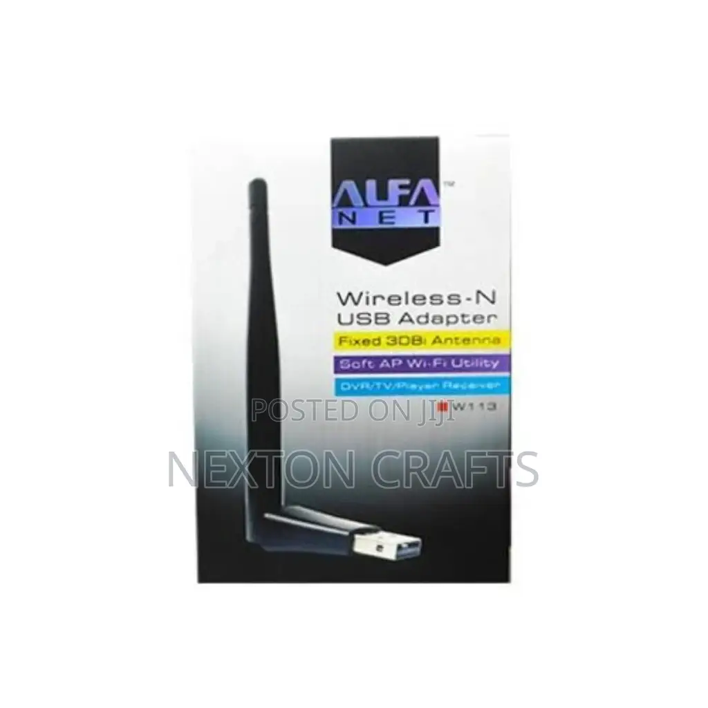 Alfa Net W113 Wifi Fixed 3dbi Antenna USB Adapter