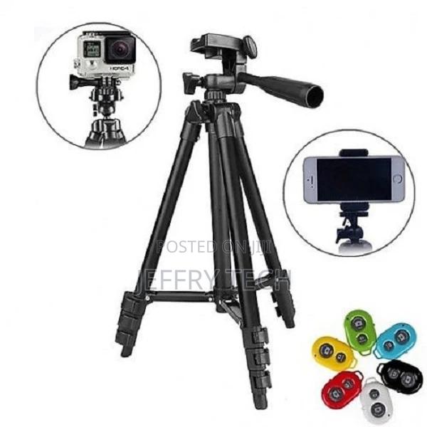 Aluminium Alloy Tripod Stand 3120 + Phone Clip + Bluetooth R - thumbnail 3