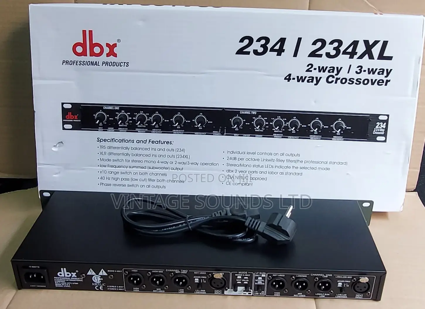 Dbx 234XL Stereo 2/3 Way, Mono 4 Way Crossover