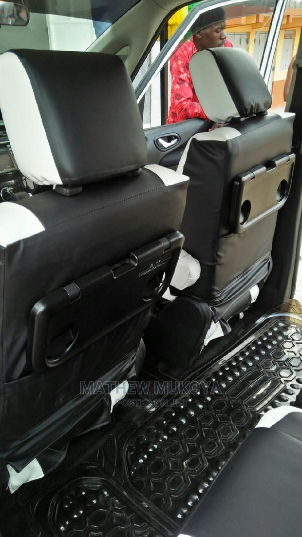 Black Blended With White Car Seat Covers - main view