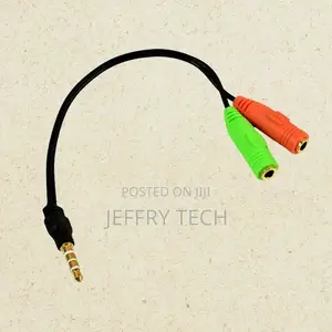 Earphone Audio Y Splitter Aux Cable to Headphone 3.5mm Male
