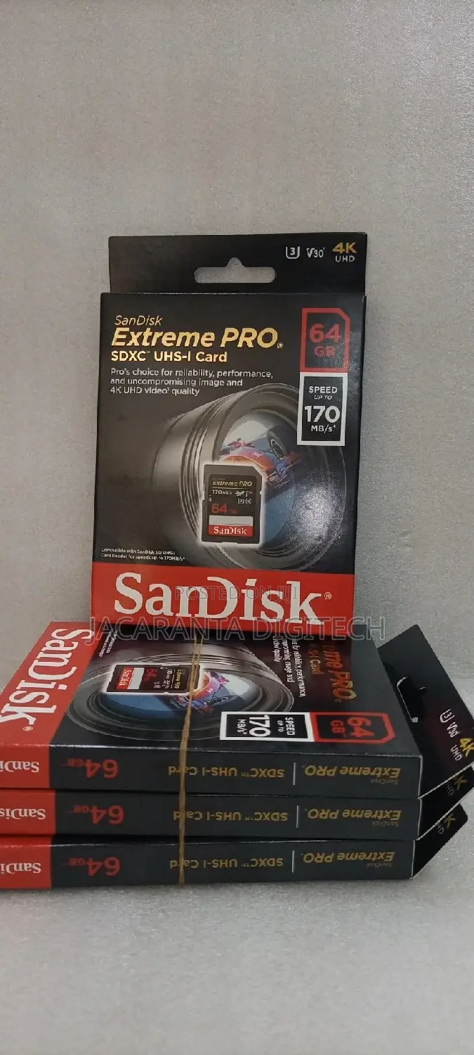 Sandisk 64gb Extreme Pro Uhs-I SDXC Memory Card