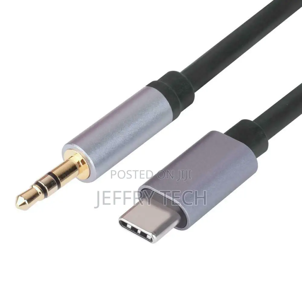 USB Type C to 3.5mm Jack Aux Headphone Stereo Audio Cable 1m