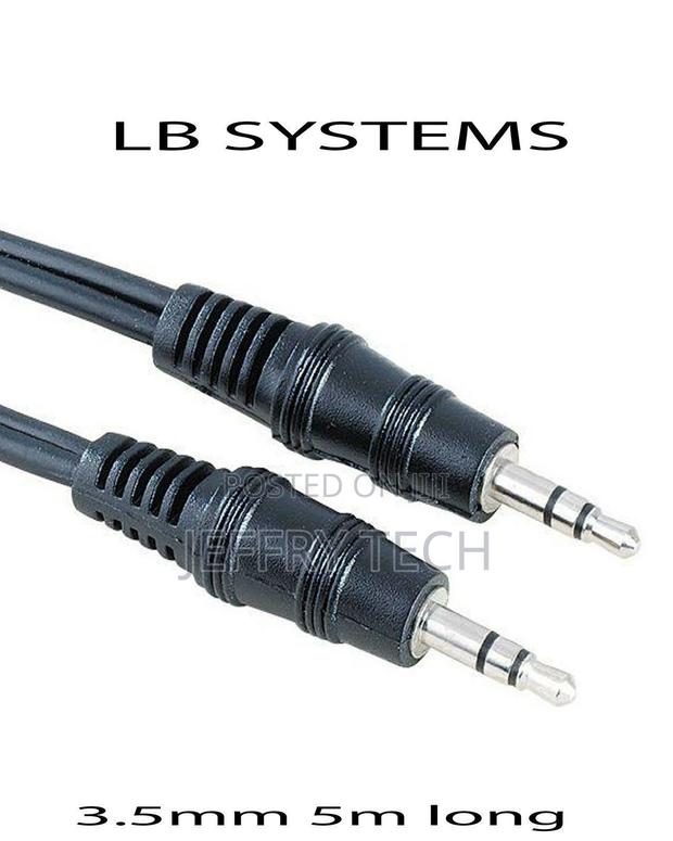 5m 3.5mm Mini STEREO Jack to Jack Male Aux Cable Audio Auxil