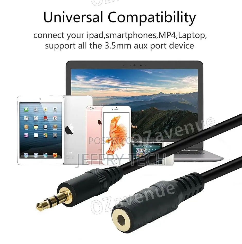Male to Female 3.5mm AUX Audio MP3 Headphone Stereo Extensio