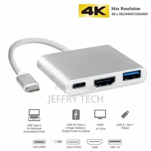 3 Adapter USB Type C Hub to HDMI 4K Support Samsung Dex Dock