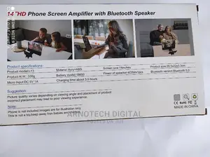 14" Phone Screen Amplifier With Bluetooth Speaker
