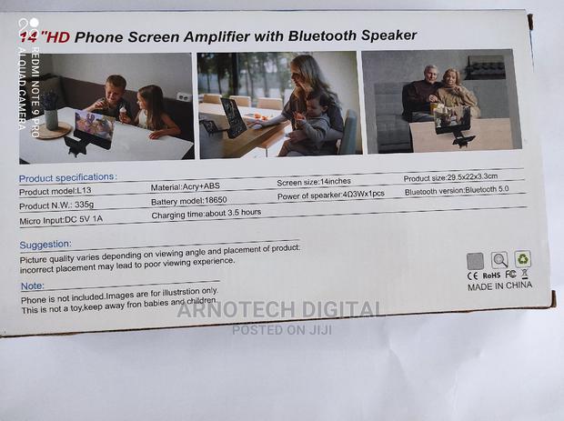 14" Phone Screen Amplifier With Bluetooth Speaker - thumbnail 3