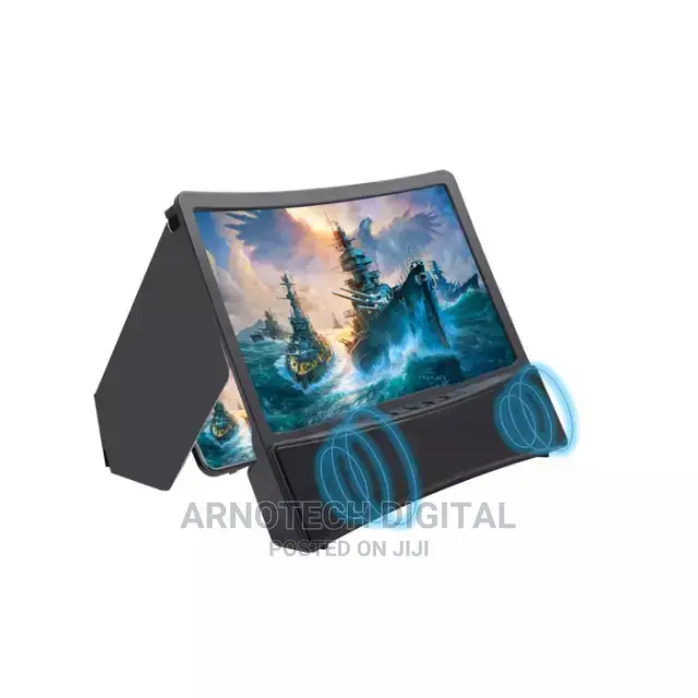 10" HD Curved Phone Screen Amplifier With Bluetooth Speaker