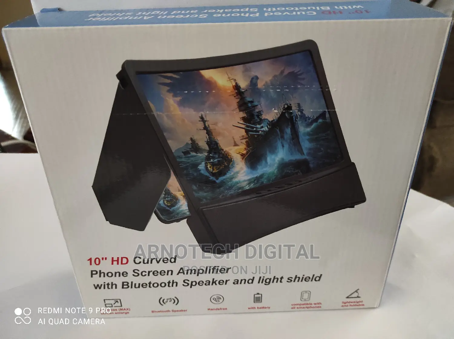 10" HD Curved Phone Screen Amplifier With Bluetooth Speaker