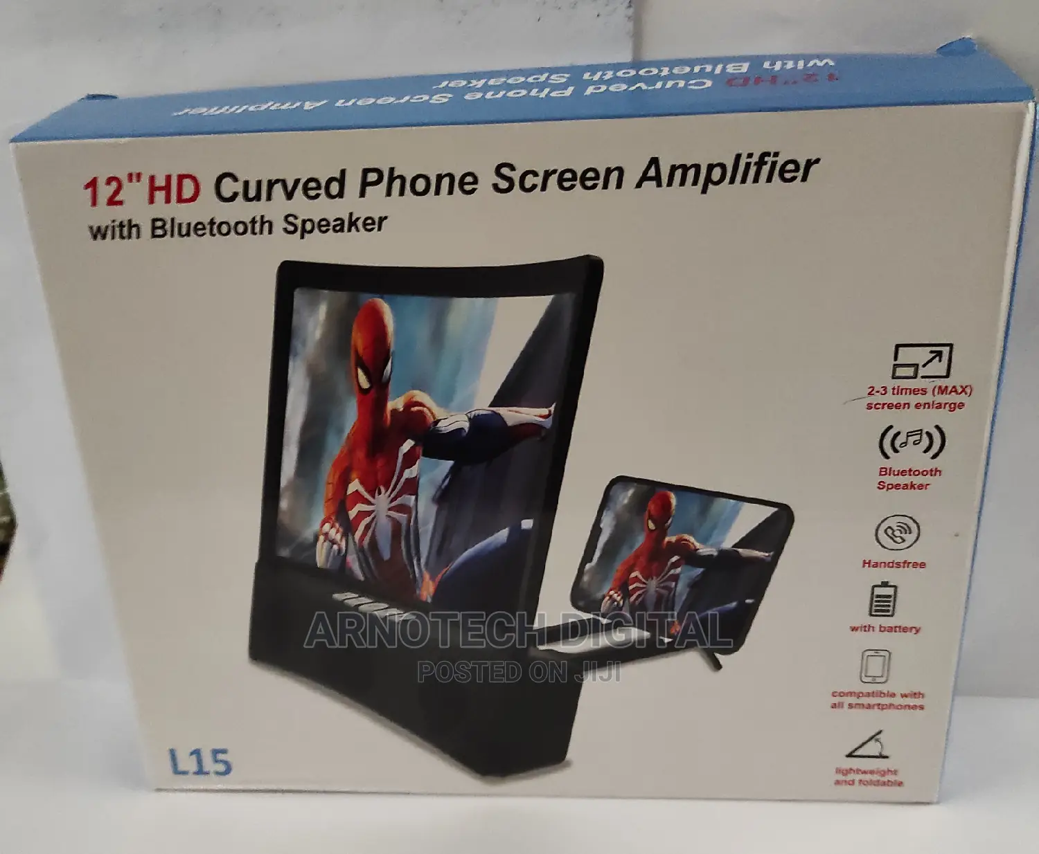 12" HD Curved Phone Screen Amplifier With Bluetooth Speaker