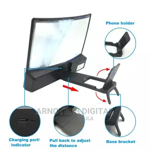 12" HD Curved Phone Screen Amplifier With Bluetooth Speaker