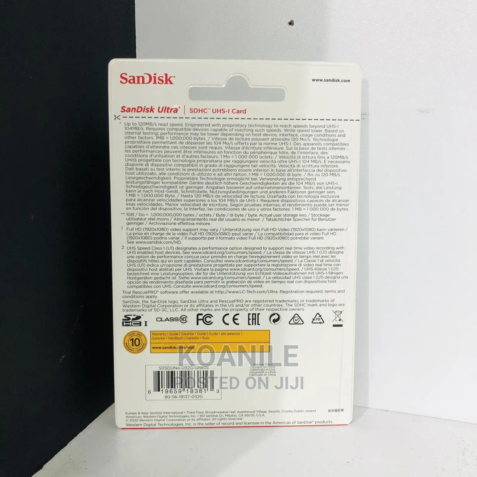 Sandisk Ultra 32gb Camera Memory Card SDXC Uhs-I Card