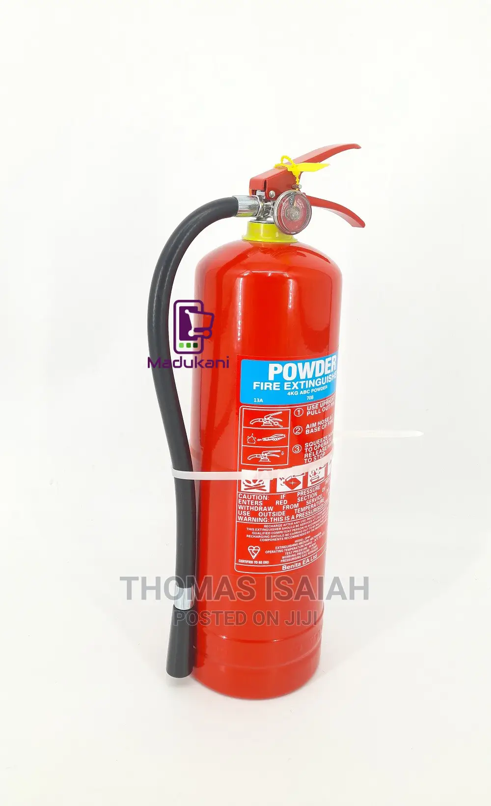 4kg Dry Powder Fire Extinguisher for Class A, B, C, and Elec