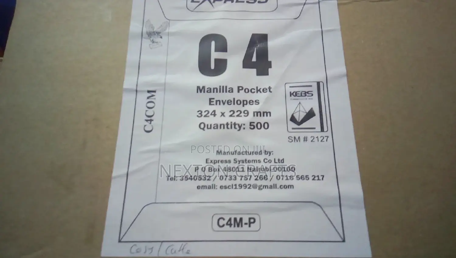 Evelopes C4/A4. (500 Pieces)