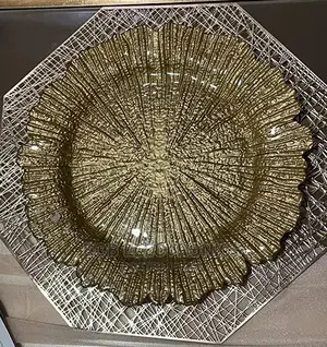 Decorative Dining Charger Gold Plates
