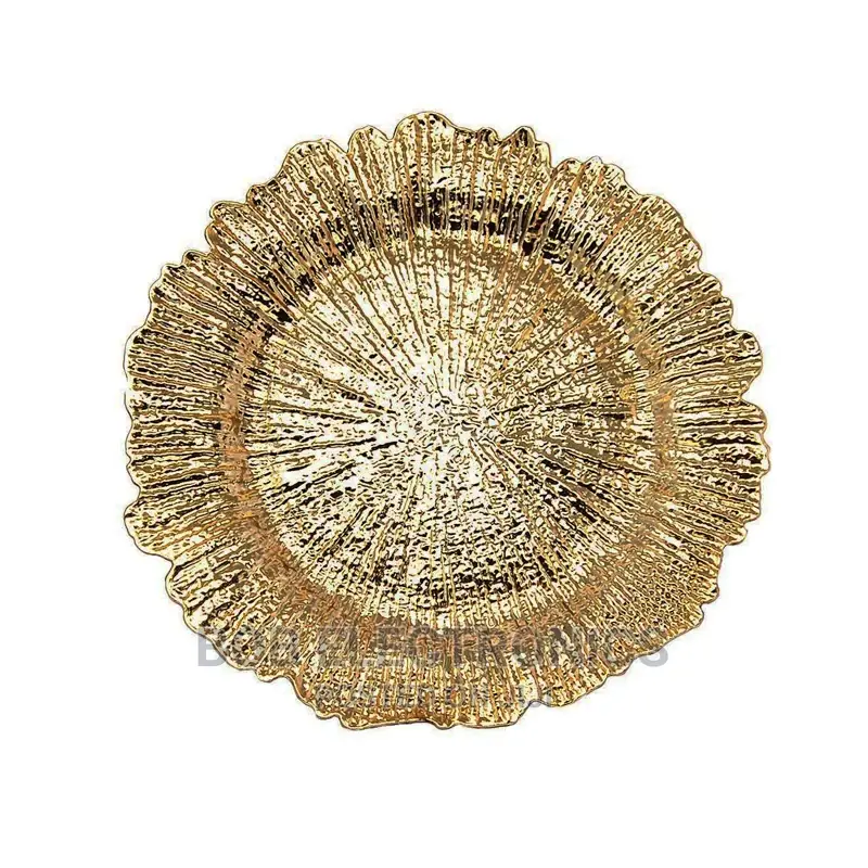 Decorative Dining Charger Gold Plates