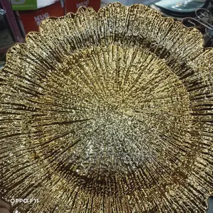 Decorative Dining Charger Gold Plates