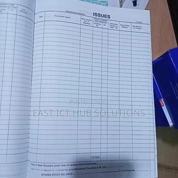 S2 Permanent and Expandables Stores Ledger Book 4 Quire - main view