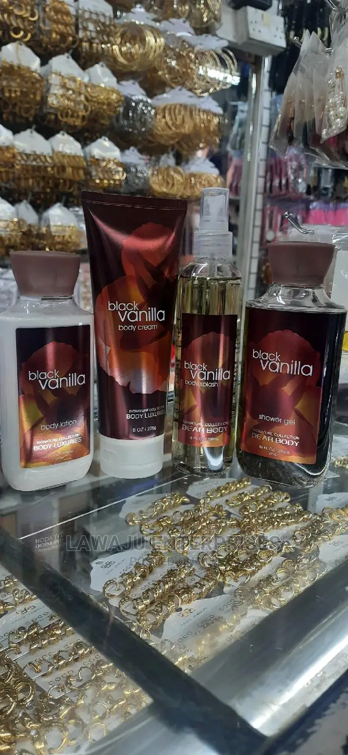 Black Vanilla 4in1 Set Spray, Cream, Lotion Gel Scent