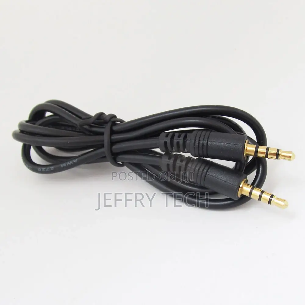 1m/3.3ft Gold 3.5mm 1/8" 4 Pole Stereo Male to Male Aux Audi