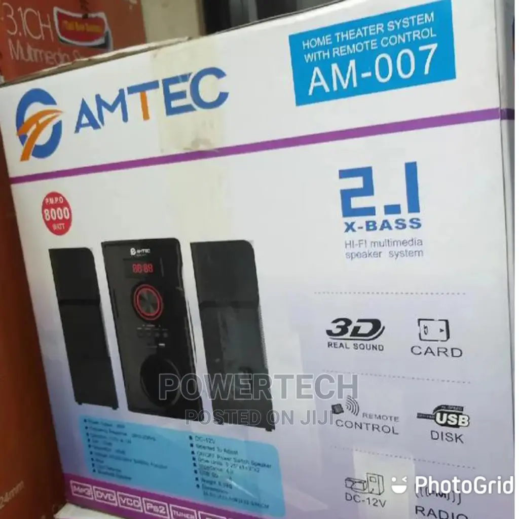 Amtec Am -007 2.1 Ch X-Bass 3D Sound 8000 Watts Woofer