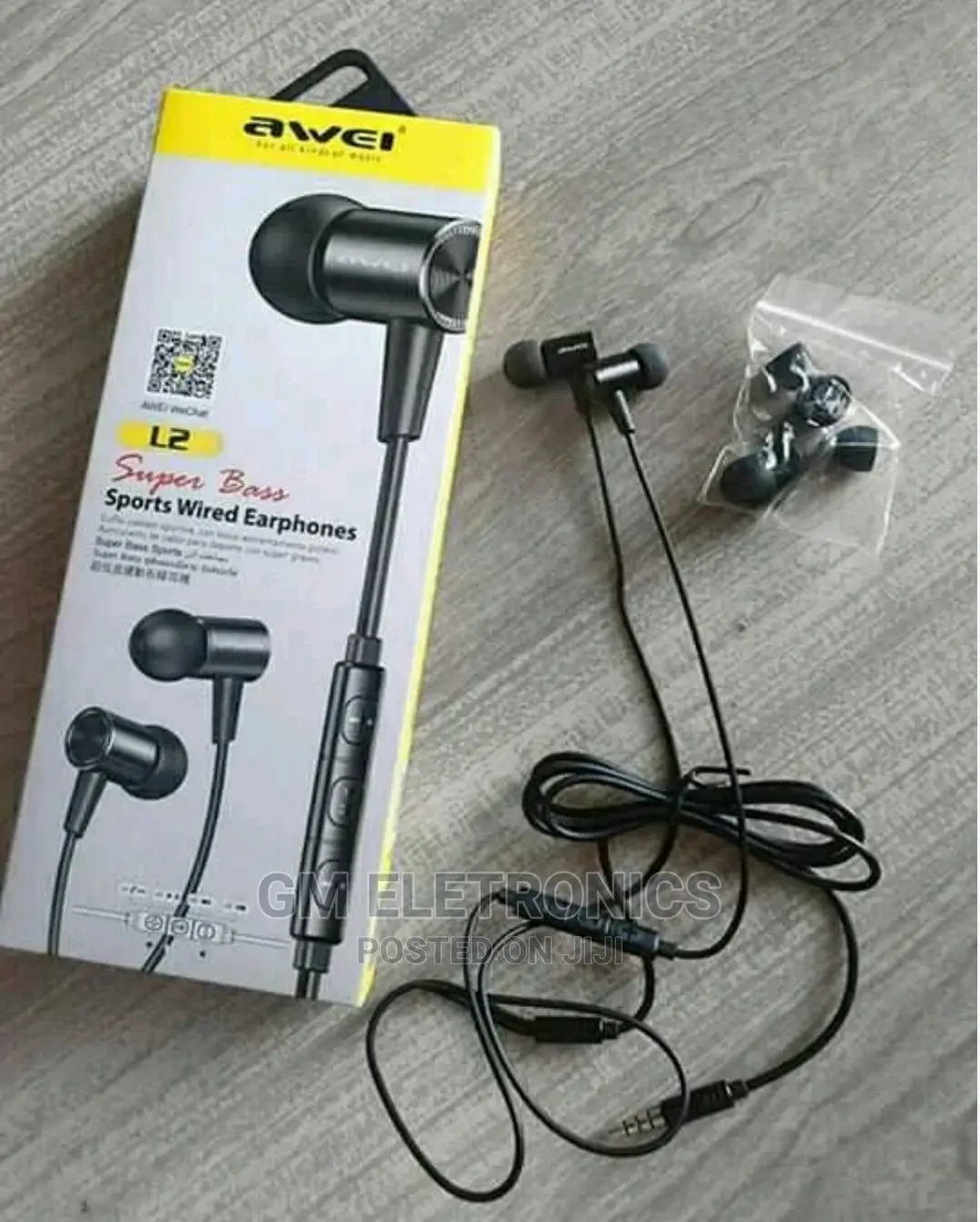 Awei L2 Noise Reduction Super Bass Sports Wired Earphones