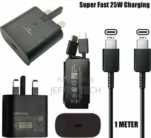 Samsung 25W USB-C Super Fast Charger Plug Cable for S21/S2