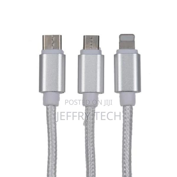 USB 2.0 to Micro USB + Type C + Lightning Cable Sync - thumbnail 2