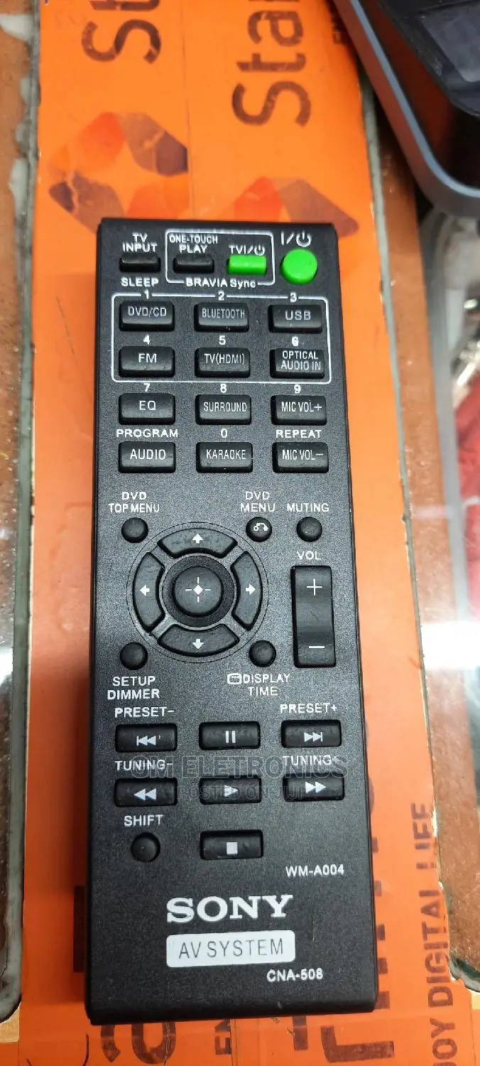 Sony Av System Replacement Remote Control.