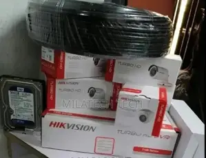 Four CCTV Complete Camera Hik Vision 720P With IR Night Visi