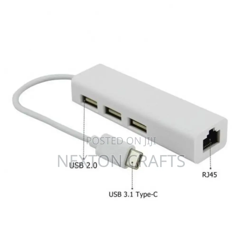 Type C to Ethernet Adapter +2.0hub