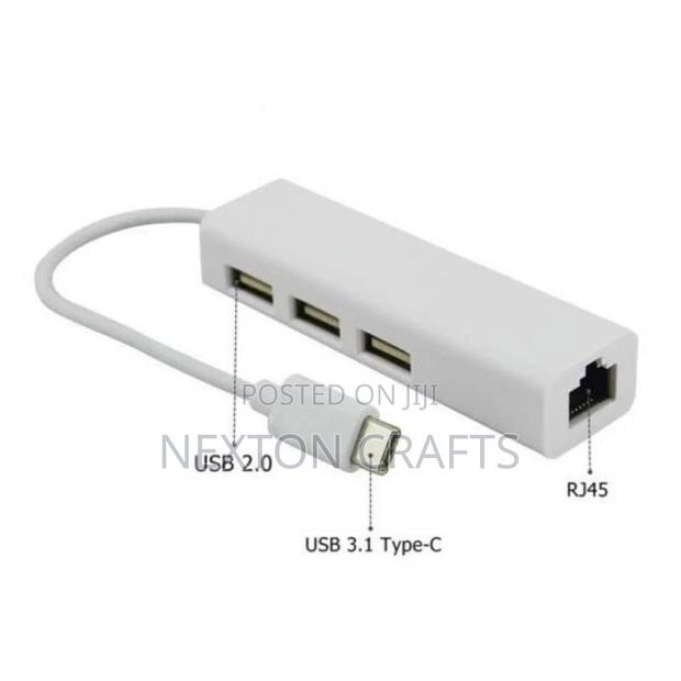 Type C to Ethernet Adapter +2.0hub - main view