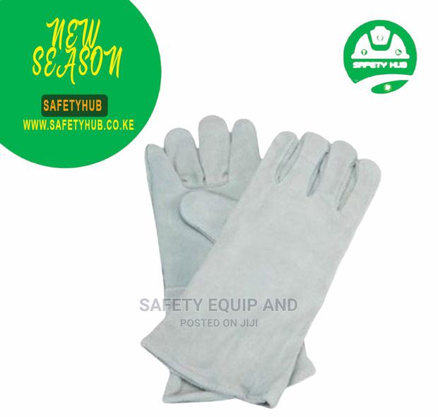 White Welding Leather Gloves