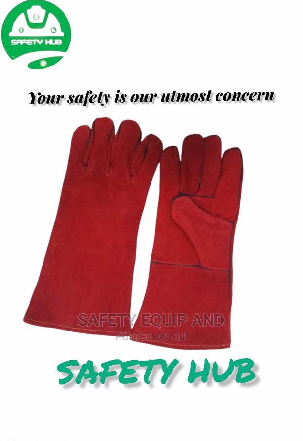 Red PVC Gloves - main view