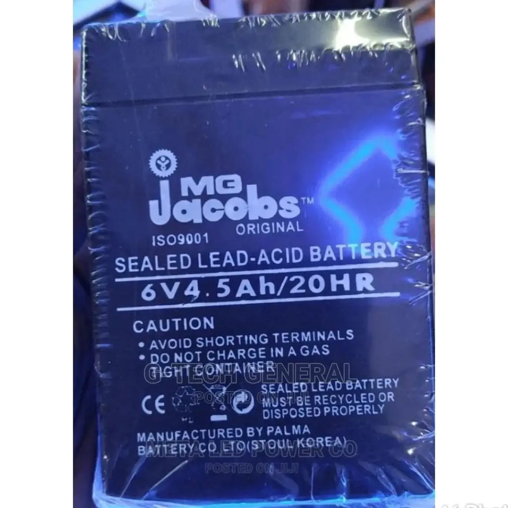 Jacob 6v 4.5 Ah Rechargeable Solar Battery.