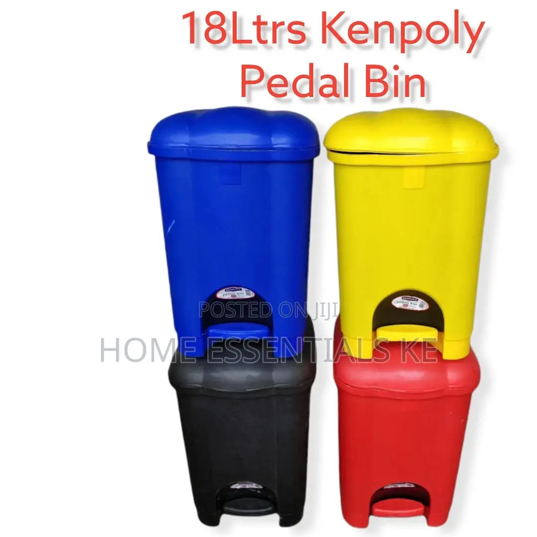 18L Kenpoly Plastic Pedal Bin (H-40cm D-30cm) Per Pc