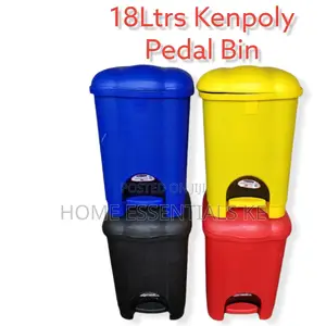 18L Kenpoly Plastic Pedal Bin (H-40cm D-30cm) Per Pc