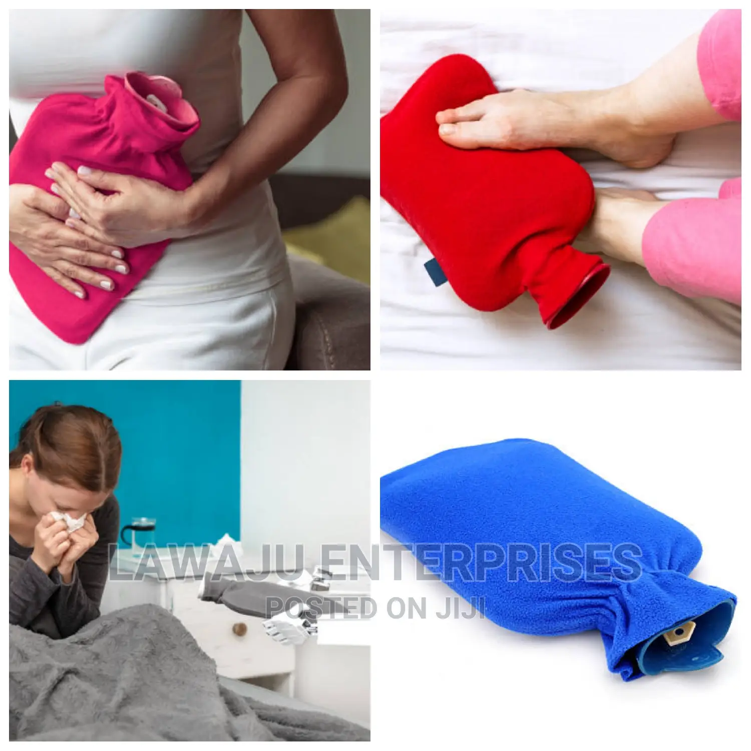 Hot Water Bottle With Fleece Cover