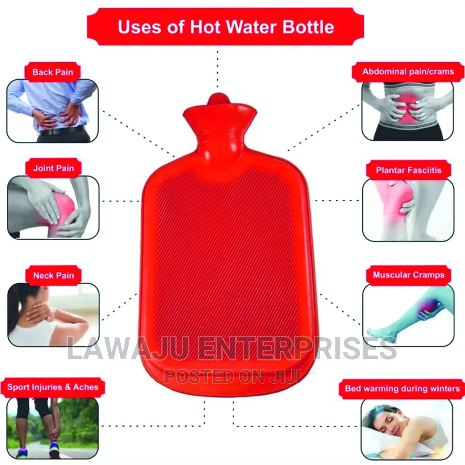 Hot Water Bottle With Fleece Cover
