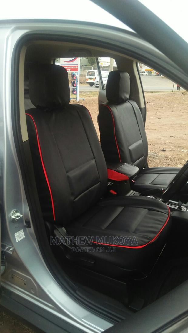 Red Piping Car Seat Covers - main view