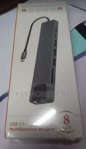 8 in 1 USB Type C Lan USB SD Card Adapter