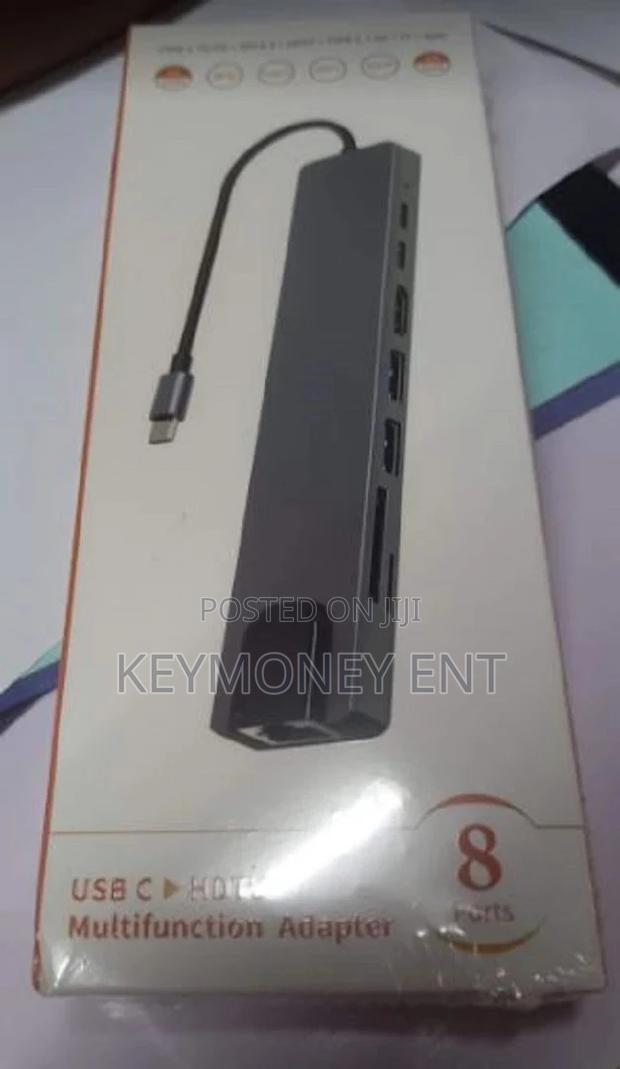 8 in 1 USB Type C Lan USB SD Card Adapter - main view