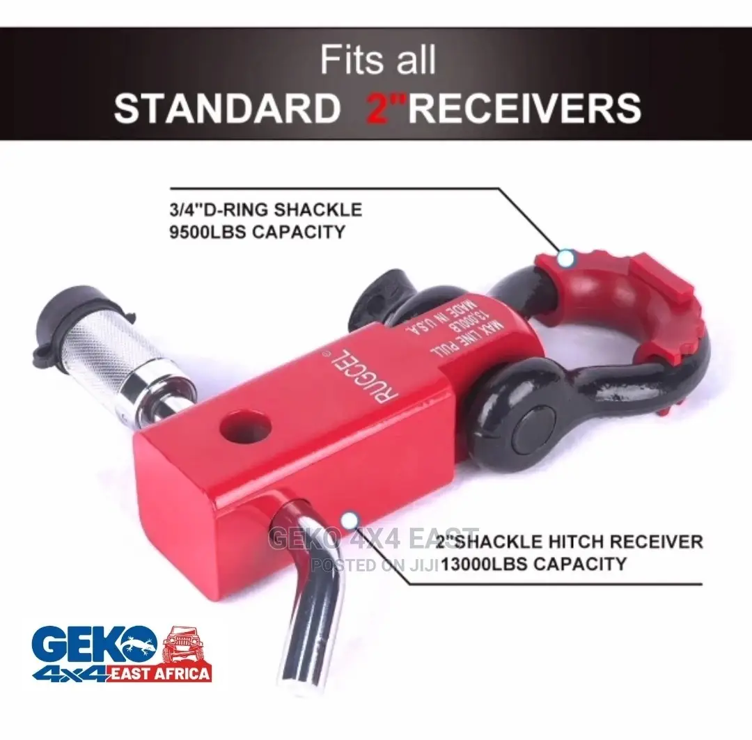 Hitch Receiver, 2" D Shackle Hitch Receiver